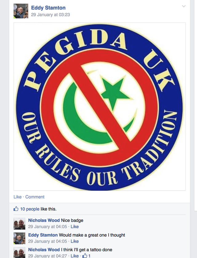 1.2) Neo-Nazi Eddie Stamton talks in Pegida UK group
