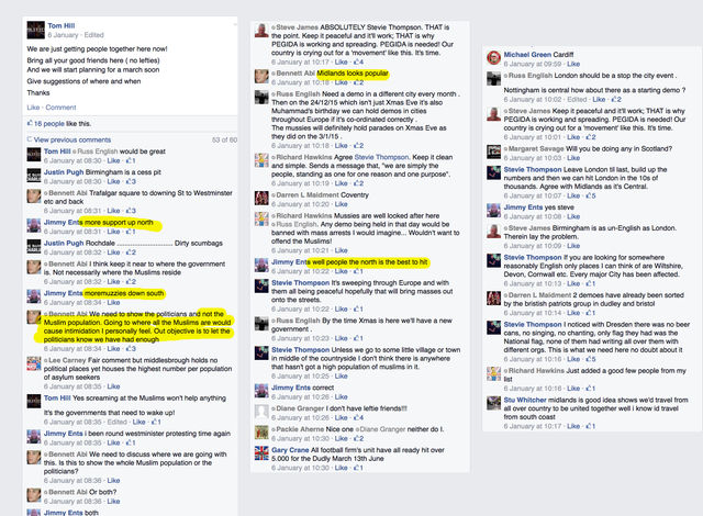 1.4) Pegida UK discuss march locations and cities (RE UPLOAD)