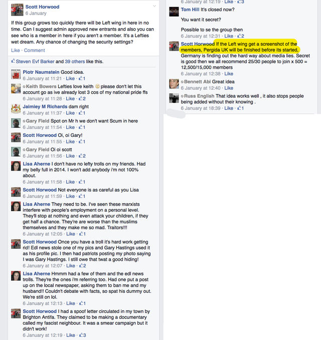 FINAL UPLOAD - 1.1 - Pegida UK talk about they're done for if leaked