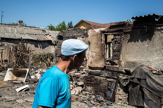 Destruction in Donetsk