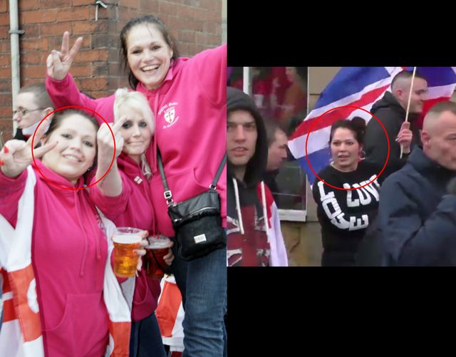 3) Heidi Minx. active SDL/ EDL member at white man march Newcastle