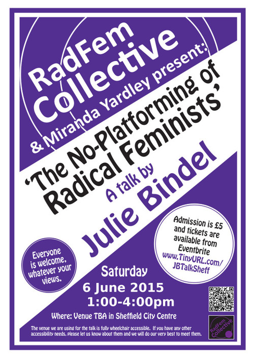 No Platforming of Radical Feminists - A talk by Julie Bindel