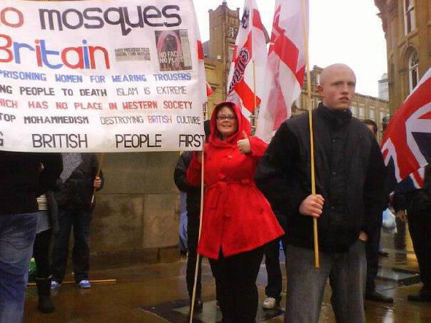 Jade at NF St. George demo (left) Charlie Marston (right)