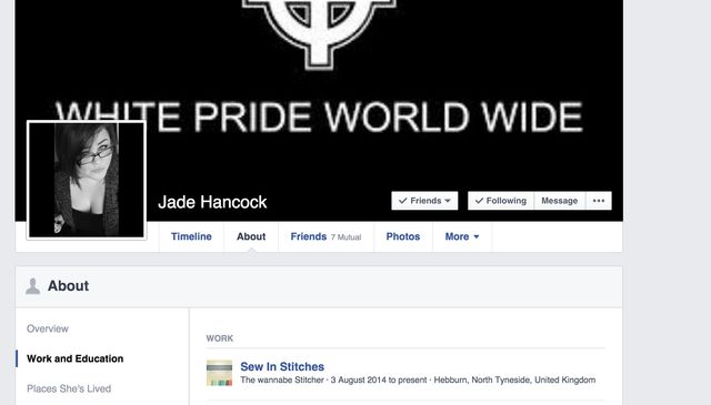 Jades support for White Supremacy