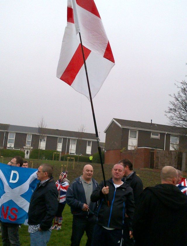 Gary Stark at NEI Sunderland demo