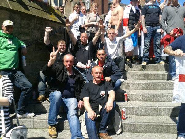 Thomas and Shaun at Newcastle EDL demo 25th may 2013