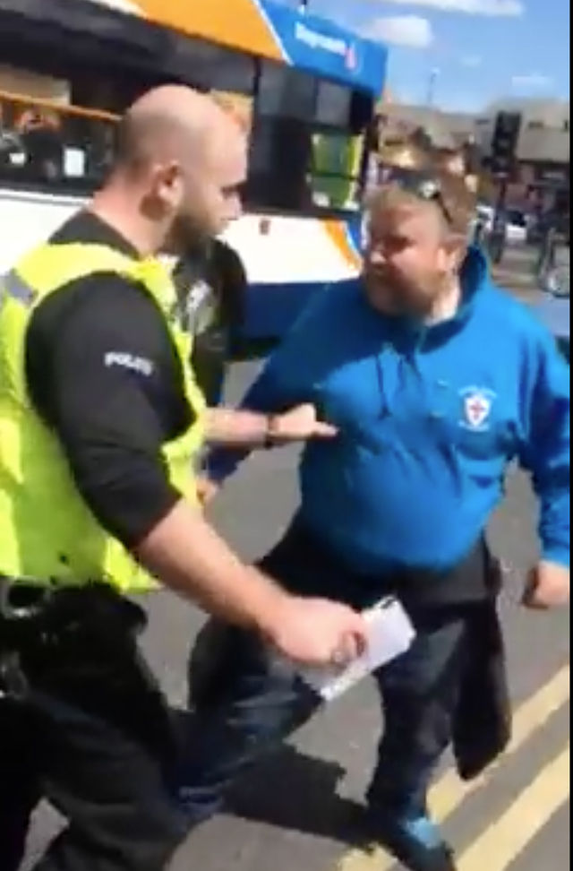 Thomas at EDL flash demo West End Newcastle