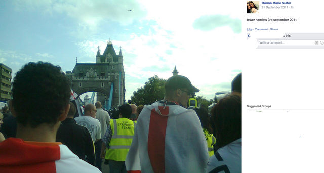 Donna at EDL Tower Hamlets London demo