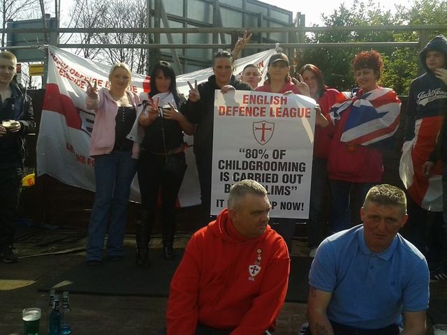 various North East EDL members