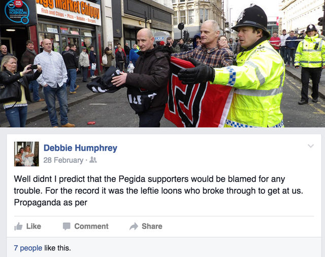 Deborah Humphrey forgets it was their own supporters they charged against