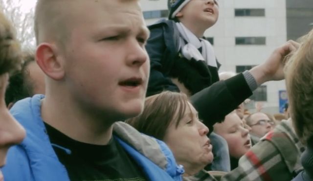 Deborah Humphrey North East EDL member spotted on Twelfth Man Film