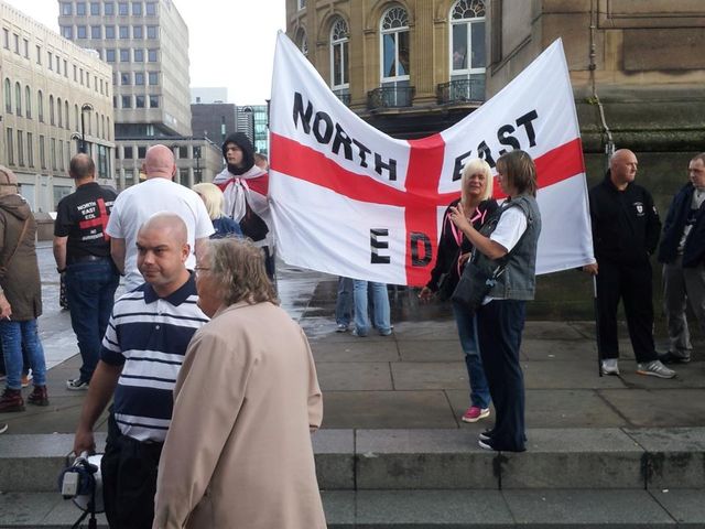 Adam Coulthand aka 'Kurt Hunt' at Newcastle Flash demo