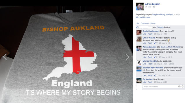 Adrian Langton mistake in printing - North East EDL