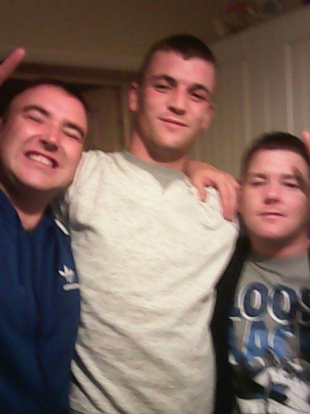 Alfie Harrison with Tommy Allan and Martin Hogarth