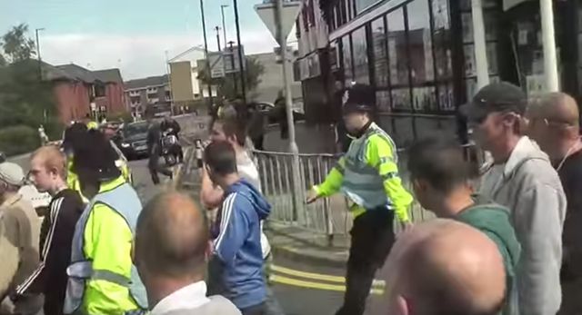 Andrew Doyle at EDL south shields demo 2013