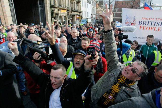 Andrew Doyle at Pegida demo in Newcastle