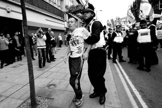 Andrew D Johnson being arrested