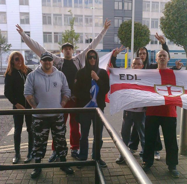 Ashley Smith with Teesside EDL
