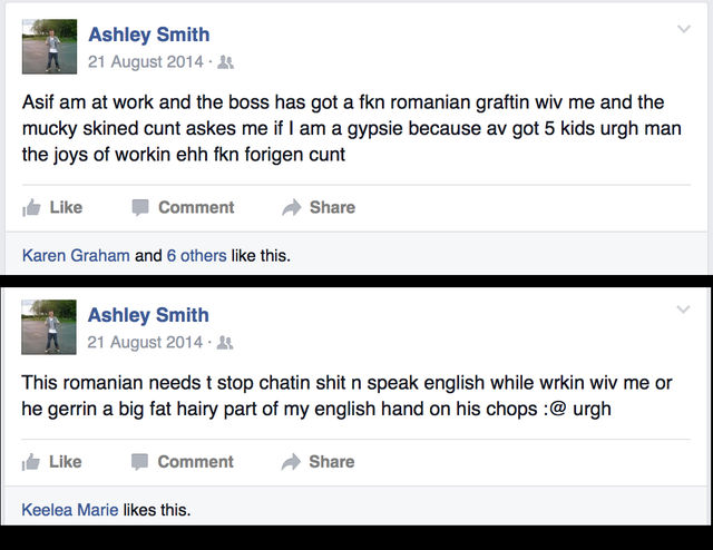 Ashley Smith's racism