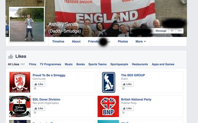 Ashley Smith support for the BNP