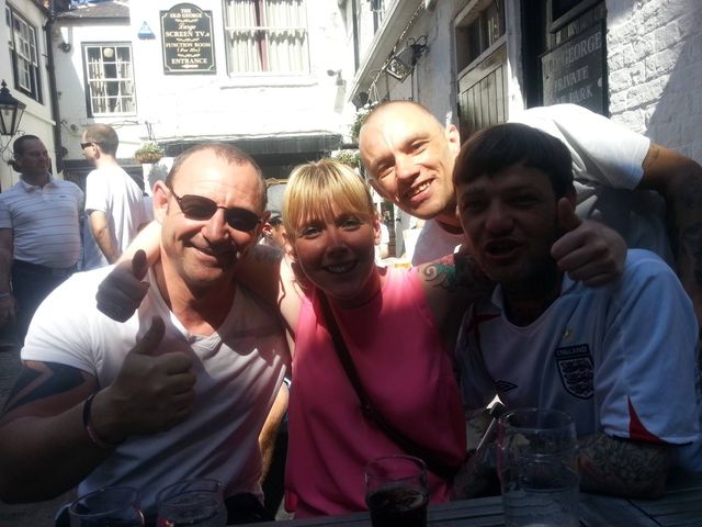 Brian Carr with NE EDL members Claire Reah, Shaun Reah, Anthony Ford