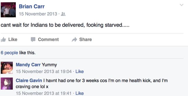 Brian Carr forgets with no foreigners there'd be no curry either