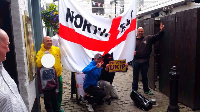 Carl Lintern at EDL meet and greet