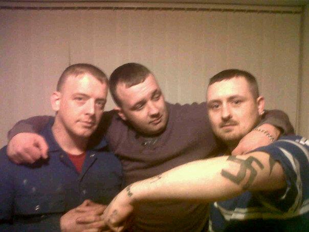 Craig Alan ‘Wilson’ Bell with friend that has a Swastika tattoo