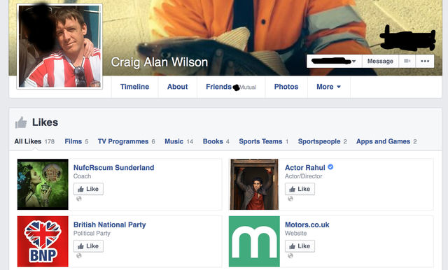 Craig Alan ‘Wilson’ Bell BNP support