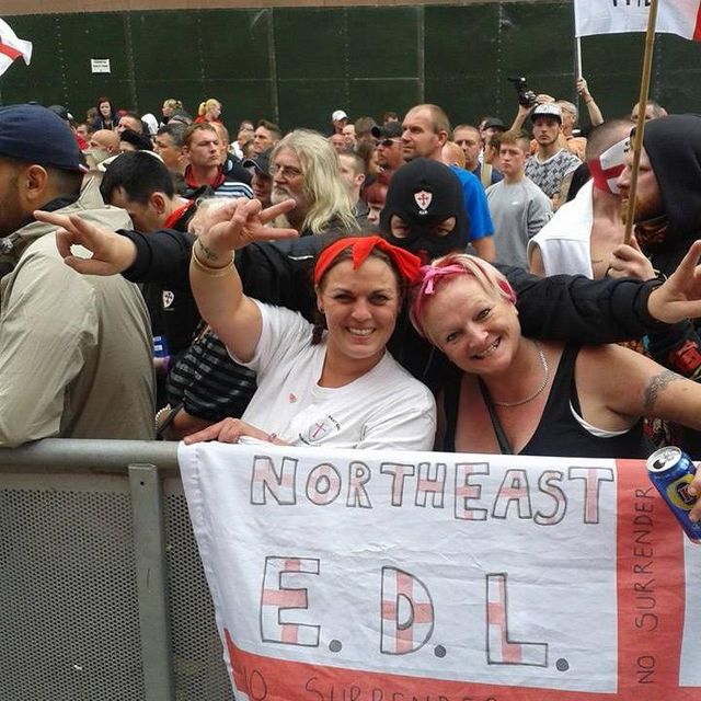 Michael James Grey (balaclava) with Danielle Richardson and Deidre