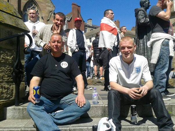 David Walker at EDL demo in Newcastle