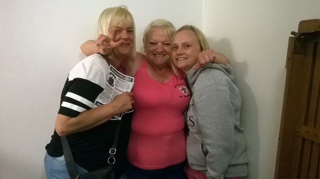 Deirdre with Laura Mason - North East EDL