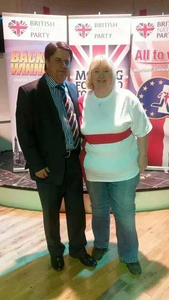 Donna Watson with Nick Griffin BNP