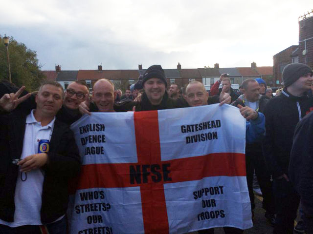 Gary Lisle with child abuser Mark Pearson also a North East EDL member
