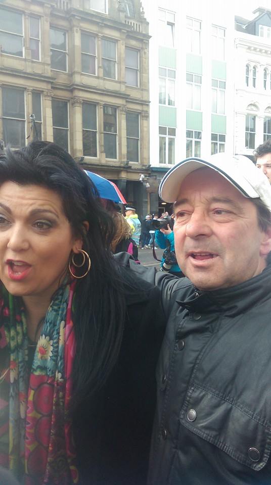 Harry Fisken at Pegida demo in Newcastle 2015