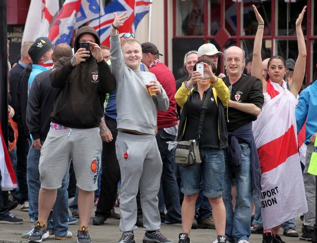 Helen Barrass at North Shields EDL demo August 2015