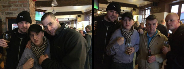 Chrissy and Lee with North East EDL member Gary Nichol