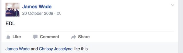 James Wade support for the EDL