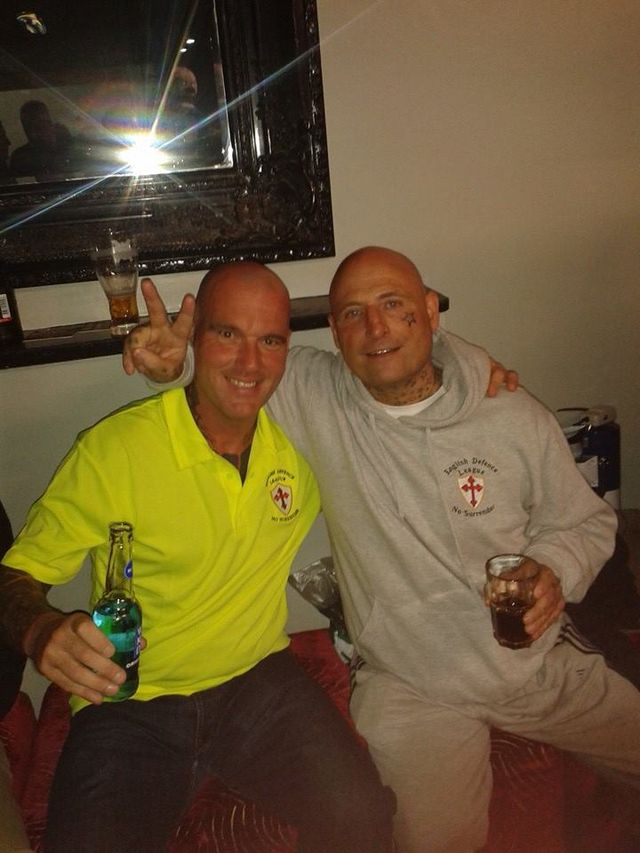 Stephen Cape with David McCubbin - North East EDL