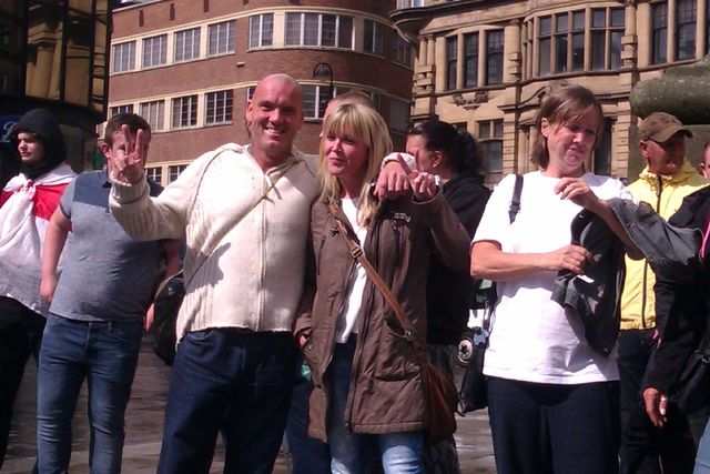 Stephen Cape at North East EDL flash demo