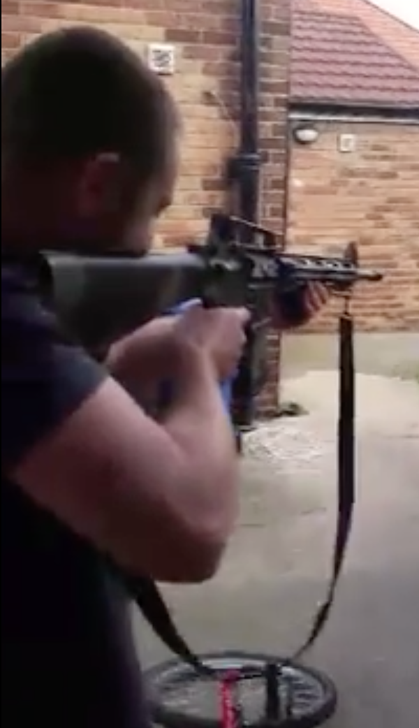 Jed Stoker Charlton with gun