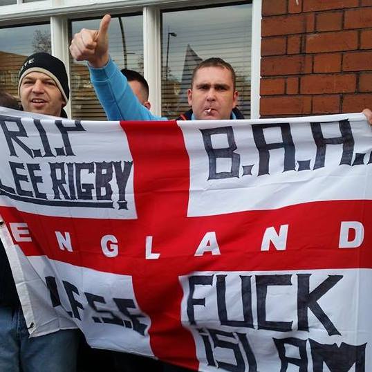 John Brownson (left) at EDL/NEI demo