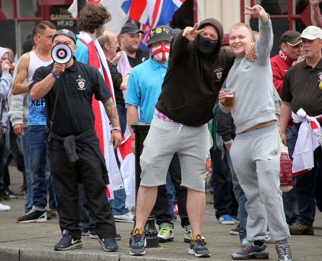 John Connolly at North East EDL North Shields demo, August 2015