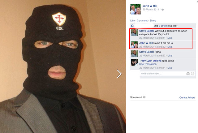 People taking the piss out of Johns EDL involvement