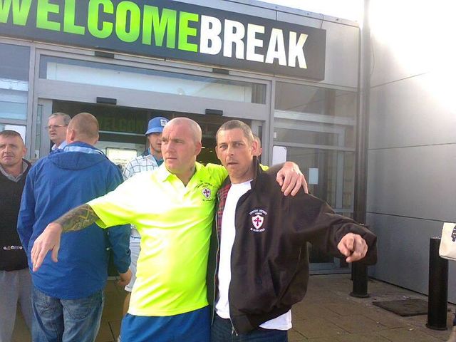 John W Hill with Stephen Cape - North East EDL