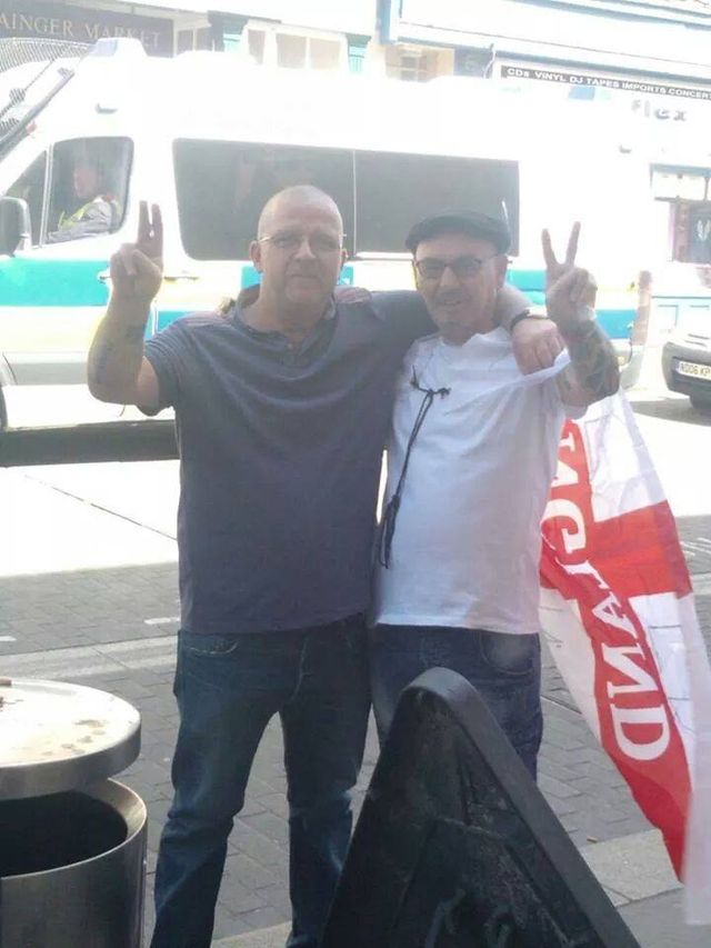 John McMahon and Billie Steele at North East EDL demo