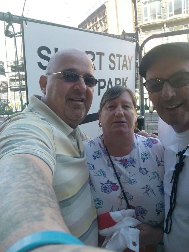 Julie Usher, John McMahon and Billie Steele at North East EDL demo