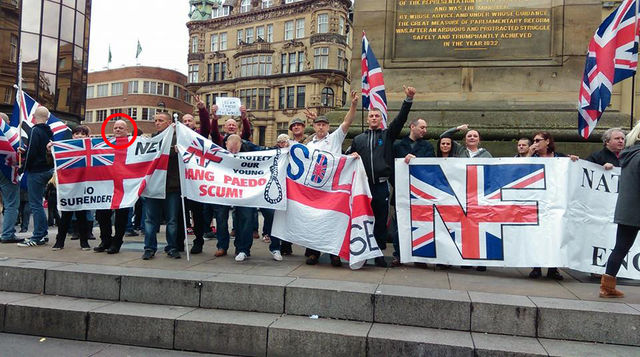 Kev Brindle - NEI at NF demo in Newcastle