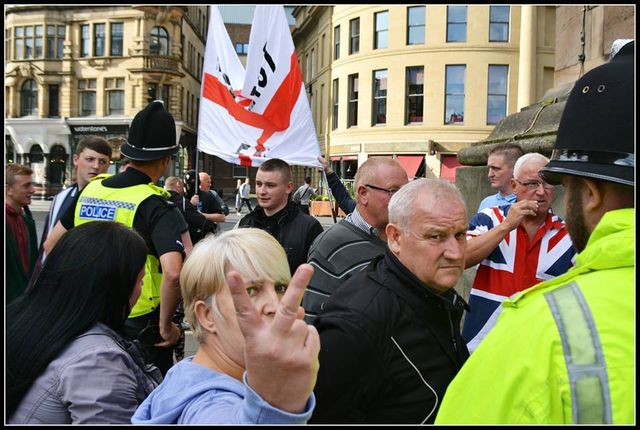 Kevin Bannon at North East EDL flash demo, Newcastle