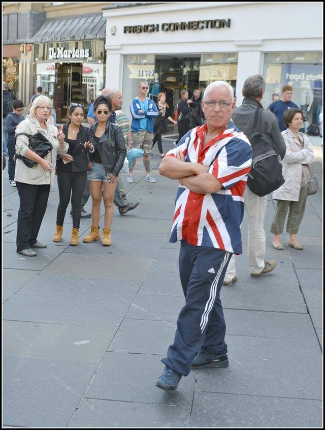 Kevin Bannon at North East EDL flash demo, Newcastle